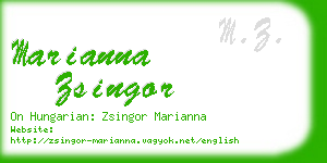 marianna zsingor business card